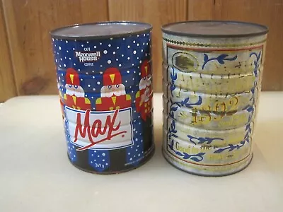 (2) Vintage Maxwell House Coffee Cans - EMPTY & UNOPENED B7234 • $10