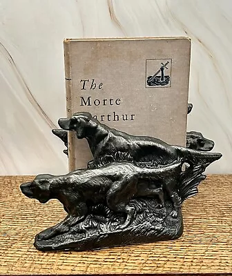 Pair Of Vintage Metal Hunting Dogs Bookends • $69.99