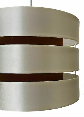 3 Tier Dual Light 30cm Drum Shape Easy Fit Meritus Ceiling Pendant Shade • £26.99