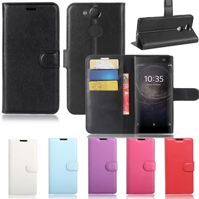 New Premium Leather Wallet Case TPU Cover For SONY XPERIA XZ2 + Screen Protector • $6.95