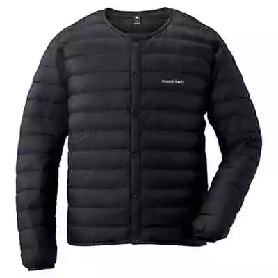 Montbell Men's Black Superior Down Round Neck Snap Front Jacket Size Medium • $101.99