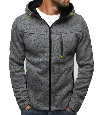 Men's Hoodie Full Zip Dark Grey XL Zip Pockets • £11.99