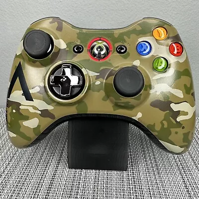 MODDED Xbox 360 Halo 4 Camo Limited Edition Controller - TESTED - W/ Stand • $31.50