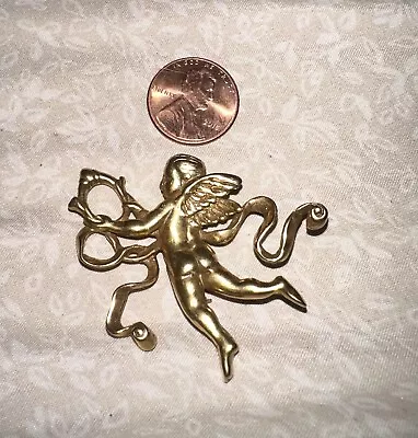 Signed MMA Vintage Gold Tone Cherub Brooch Or Pendant Metropolitan Museum Of Art • $20