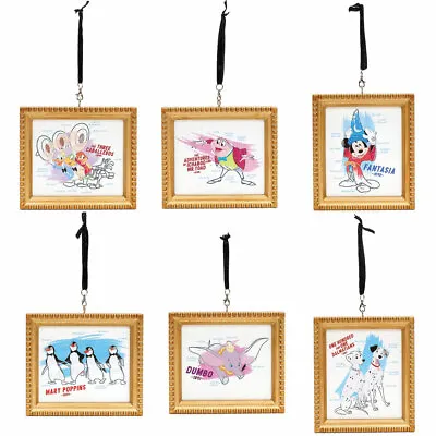 Disney Store Ink & Paint Xmas Ornament Hanging Decoration Canvas Painting Parks • £18.99