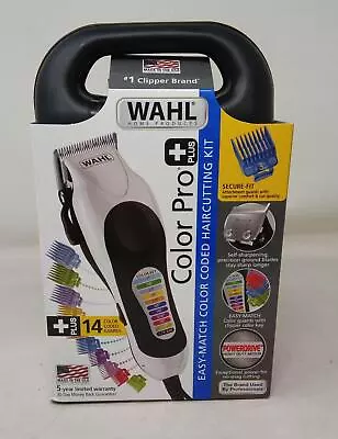 Wahl Color Pro Plus - Color Coded Haircutting Kit With 14 Guards And Case • $27.94