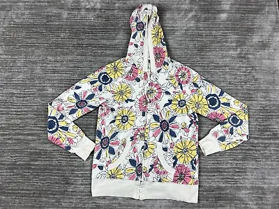 Merona Hoodie Womens Large Multicolor Floral Longsleeve Full Zip Sweater • $14.99