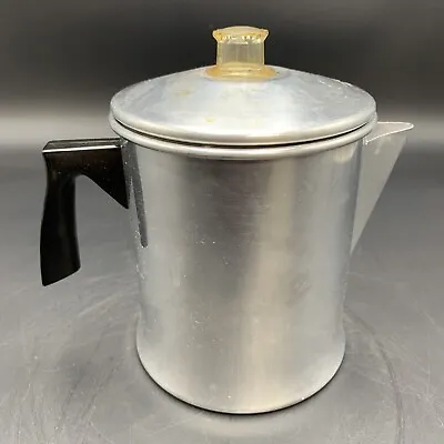 Vintage Mirro Aluminum Percolator Coffee Pot USA Mid-Century Campfire USA Rustic • $25