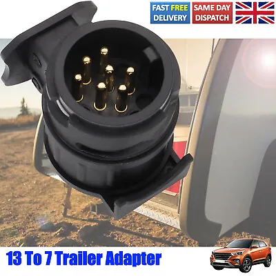 £7.99 • Buy Waterproof Plug Converter Towing Socket Truck Trailer Socket Adapter 13 To 7 Pin