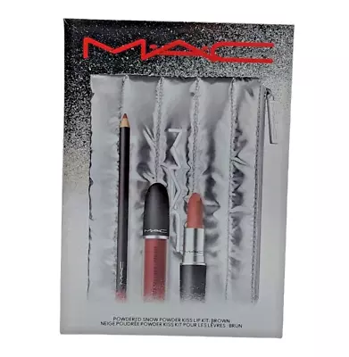 MAC Powdered Snow Powder Kiss Lip Kit : Brown • $44.98
