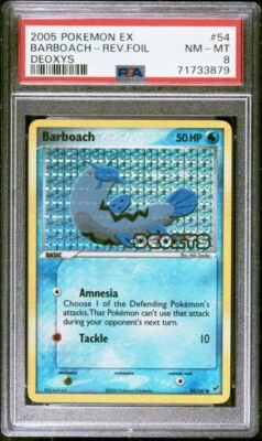$0.99 • Buy 2005 Pokemon Ex Deoxys 54 Barboach Reverse Holo Psa 8 Nm Mint