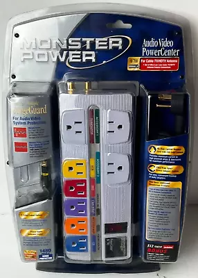 Monster Power Center AV700 Audio Video Surge Protector 8 Color-Coded Outlets NEW • $62.58