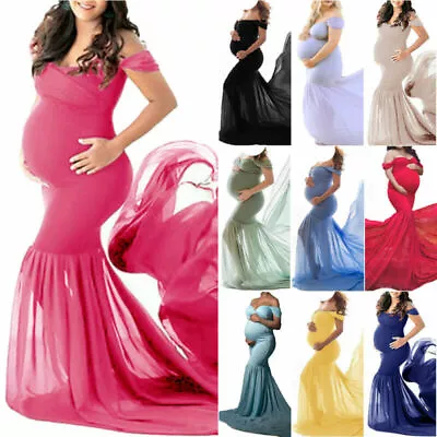 Pregnant Women Maternity Lace Maxi Dress Photography Photo Shoot Gown Long Dress • £35.24