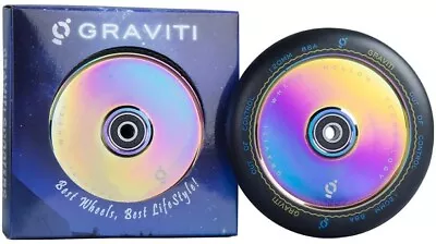 GRAVITI 1 Pair 120mm Pro Stunt Scooter Alum Hollow Wheels With ABEC 9 Bearings • $34.99