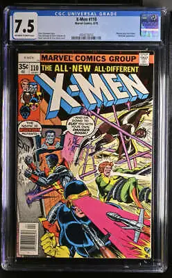 X-men #110 Cgc 7.5 Ow/wh Pages // Phoenix Joins X-men Bronze Age Marvel 1978 • $50