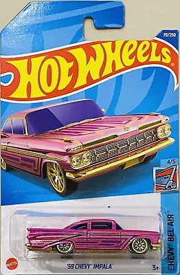 Hot Wheels ‘59 Chevy Impala Pink & Gold 2022 C Case • $12.88