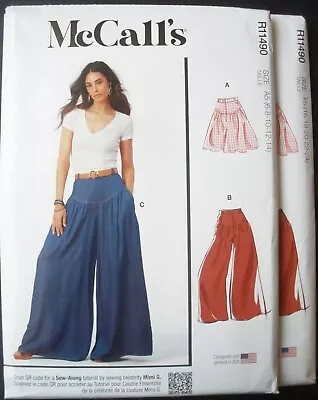 McCall's R11490 8292 High Waist Gathered Shorts & Pants W Yoke Sz 6-14 Or 16-24 • $9.99