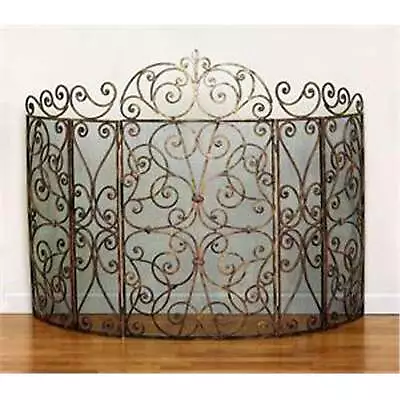 Delamere Design 5-Panel Antique Gold Fireplace Screen • $718