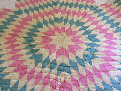 $150 • Buy Vintage Handcrafted Quilt, 96 X 86 Lone Star -beautifully Done!