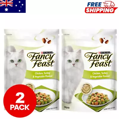 2 X Purina Fancy Feast Dry Cat Food Chicken Turkey And Vegetable 450g NEW AU* • $15.35