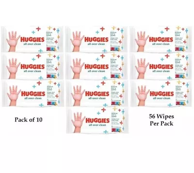 10x Huggies All Over Clean Baby Wet Wipes • £26.99