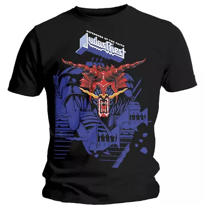 Judas Priest 'Defenders Of The Faith Blue' Black T-Shirt - NEW & OFFICIAL! • $40.69