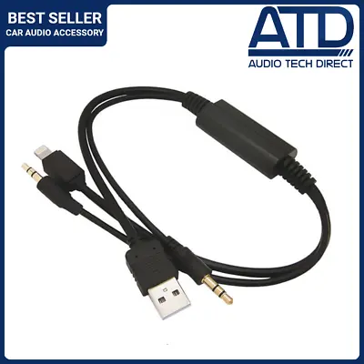 £14.99 • Buy 8Pin Y Cable USB AUX In Adaptor IPhone 5 5S IPad IPod S6FLA For BMW Mini IDrive