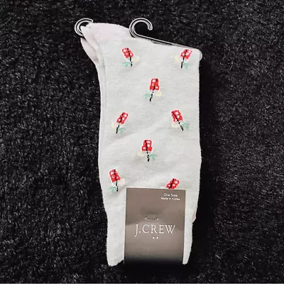 J Crew Men' Mint Green/Gray Drink Cocktail Dress Socks One Size NWT • $10.95