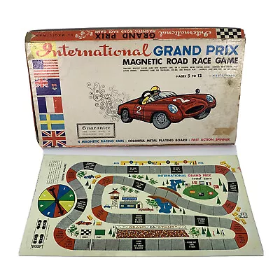 VTG 1964 International Grand Prix Magnetic Road Race Game By Magic Wand AS IS • $19.99