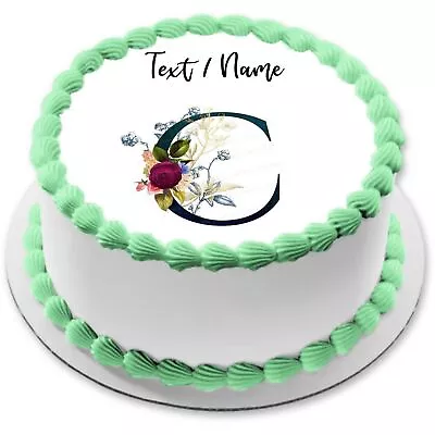 Letter Monogram C Cake Topper Party Decoration Personalized Name Edible Initial • $8.99