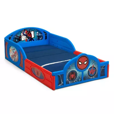 Delta Children Marvel Spider-Man Sleep And Play Toddler Bed With Built-in Guardr • $97.98