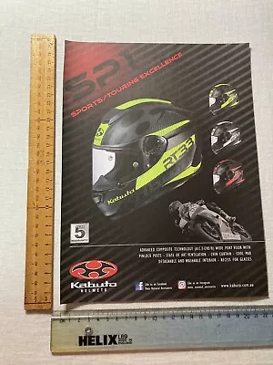 Double Sided Magazine Print AD 1 Page Motorcycle Helmet Jacket Shoes Tyres 2020 • $38.14