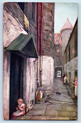 Old Edinburgh Scotland Postcard Street Playhouse Close C1910 Oilette Tuck Art • £14.43