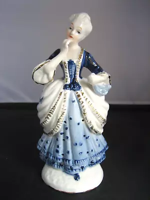 Vintage Japanese Hand Painted Porcelain Lady Figurine (16 Cm X 7.5 Cm) • $35.99