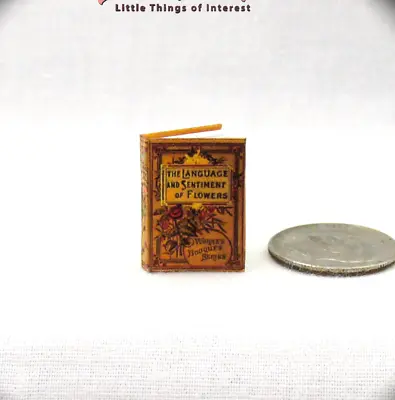 THE LANGUAGE OF FLOWERS 1:12 Scale Miniature Readable Illustrated Book • $7.78