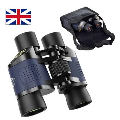 60X60 Hunting HD Binoculars Day Military Army Zoom Optics Camping Telescope Bag • £17.09