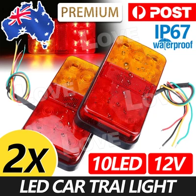 $17.95 • Buy LED TRAILER TAIL LIGHTS TRUCK CARAVAN UTE BOAT LIGHT SCREW Waterproof IP67 ADR