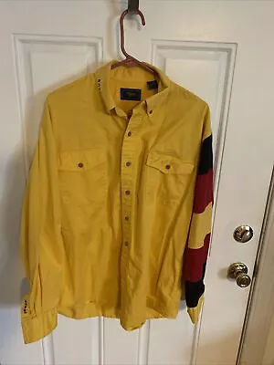 Roper Shirt Mens L Yellow Embroidered Aztec Southwest Button Up Cowboy Rodeo • $20