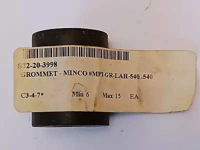 S72-20-3998 Grommet Minco #mpi-gr-lah-540 .540 Rubber 1.255OD .55ID 1.50 Length • $1.19