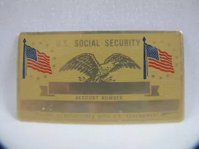 Vintage Metal Social Security Card Unstamped Blank Vintage 1940s • $4.99