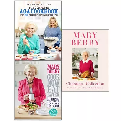 Mary Berry Collection 3 Books Set (Aga Cookbook Cook Now Christmas Collection) • £43.99