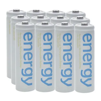 4-24pcs Energy 1.2V White AAA 2000mAh AA 3300mAh Ni-MH Rechargeable Batteries US • $12.98