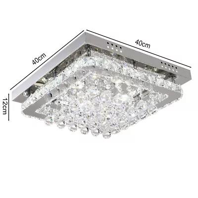 XL Modern LED Crystal Ceiling Lights Luxury Pendant Lamp Living Room Chandelier • £45.99