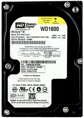 Western Digital Caviar SE WD1600JD 160GB Molex 7200U/Min SATA I 8MB 3.5   Inch • $27.40