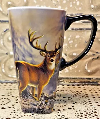 Buck Deer Evergreen Ceramic Coffee Tea Travel Mug (no Lid) • $22