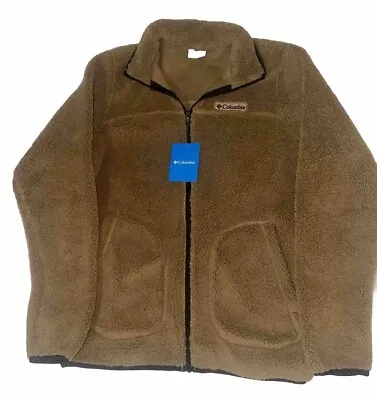 Columbia Men's Rugged Ridge Sherpa Full Zip Jacket ( Tan/Brown - Size Men’s S ) • $45