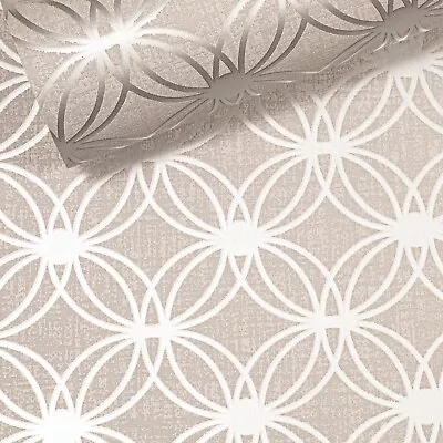 £7.95 • Buy Arthouse Luxe Orion Metallic Silver Light Grey Geometric Vinyl Wallpaper