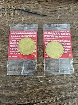 McDonald's 50th Anniversary 50 Years Of Big Mac Coin *SEALED* 2 Coins • $2.25