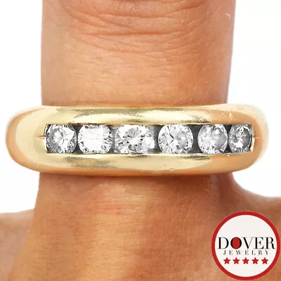 Estate 1.20ct Diamond 14K Gold Men's Band Ring 8.6 Grams NR • $470