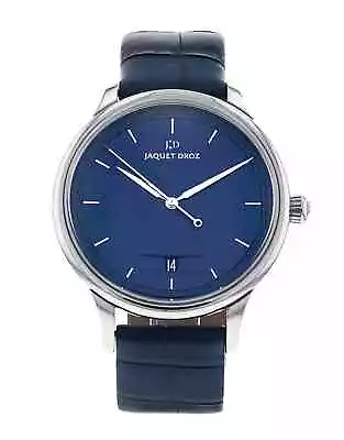 Jaquet Droz Grande Heure Minute J017510241 Steel Blue Dial 39mm Watch • £5095